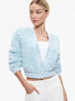 Casilda Faux Fur Cropped Cardigan