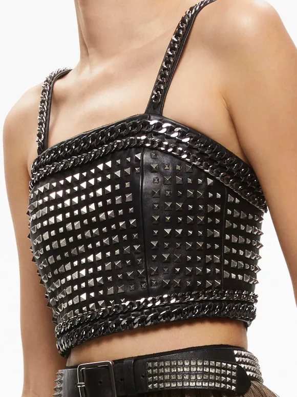 Ceresi Chain Strap Studded Top