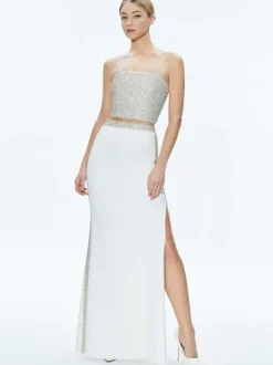 Ceresi Embellished Crop Top + Marilynn Embellished Maxi Skirt