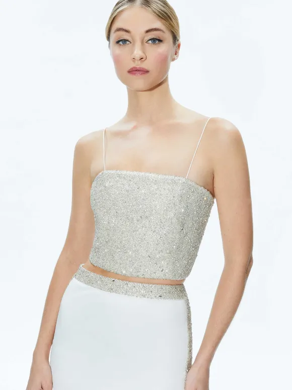 Ceresi Embellished Crop Top + Marilynn Embellished Maxi Skirt