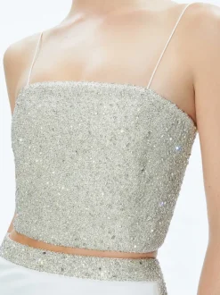 Ceresi Embellished Crop Top + Marilynn Embellished Maxi Skirt