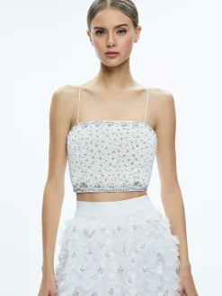 Ceresi Embellished Spaghetti Strap Top