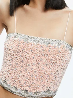 Ceresi Embellished Spaghetti Strap Top