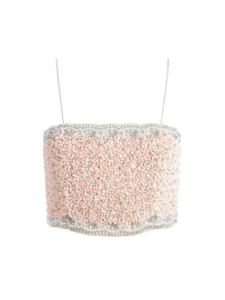 Ceresi Embellished Spaghetti Strap Top