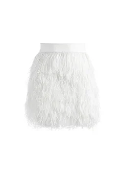 Ceresi Feather Top + Cina Feather Mini Skirt