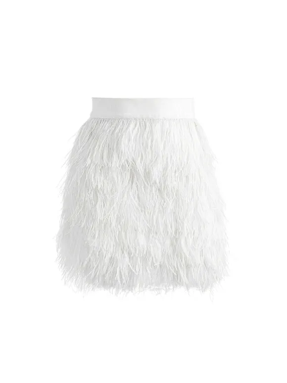 Ceresi Feather Top + Cina Feather Mini Skirt
