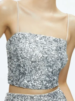 Ceresi Sequin Bandeau Crop Top