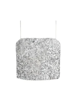 Ceresi Sequin Bandeau Crop Top + Maeve Sequin Slip Skirt