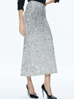 Ceresi Sequin Bandeau Crop Top + Maeve Sequin Slip Skirt