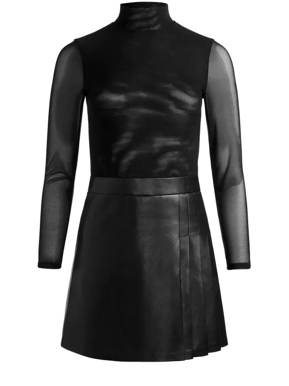 Chara Vegan Leather Mini Dress