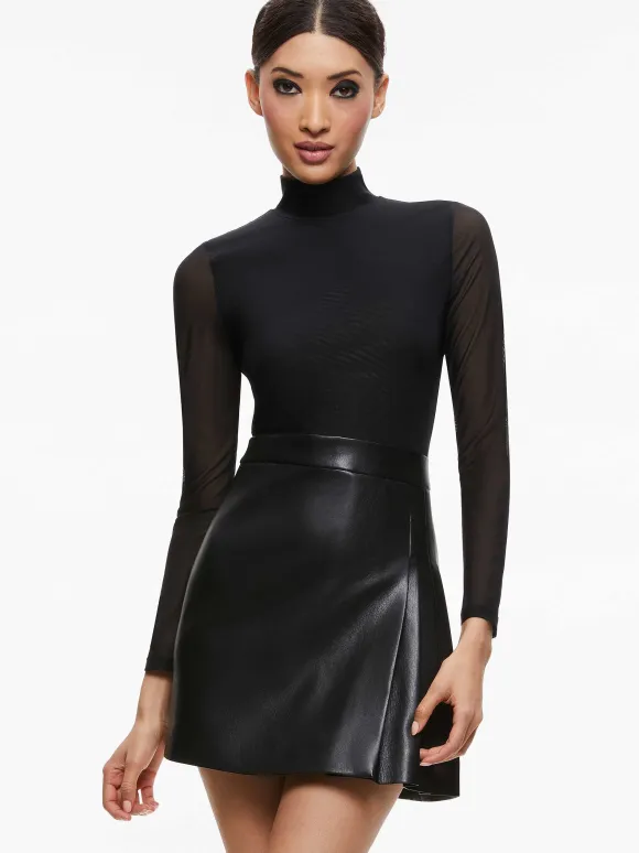 Chara Vegan Leather Mini Dress