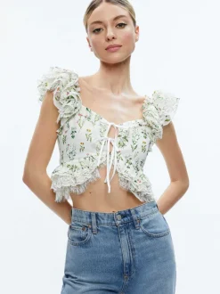Charline Ruffle Cropped Top