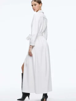 Chassidy Vegan Leather Maxi Shirt Dress