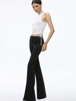 Chrissy Crewneck Ruched Crop Top