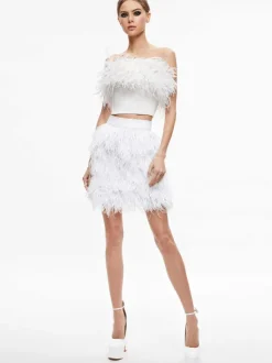 Cina Feather Mini Skirt