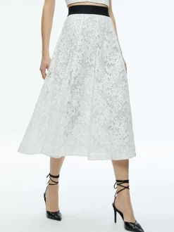 Clara Bow Strap Bustier Crop Top + Earla Lace Midi Skirt