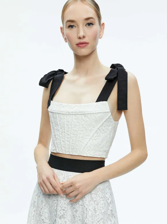 Clara Bow Strap Bustier Crop Top