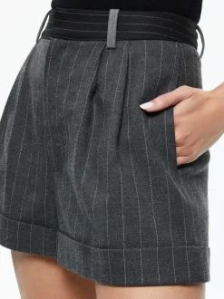 Colley Notch Collar Blazer + Conry Pleated Cuff Short