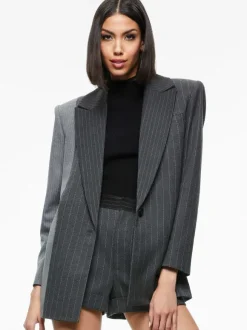 Colley Notch Collar Blazer + Conry Pleated Cuff Short