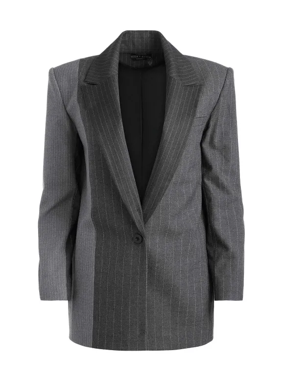 Colley Notch Collar Blazer + Conry Pleated Cuff Short