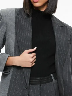 Colley Notch Collar Blazer + Conry Pleated Cuff Short