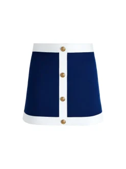 Colton Colorblock Button Front Mini Skirt