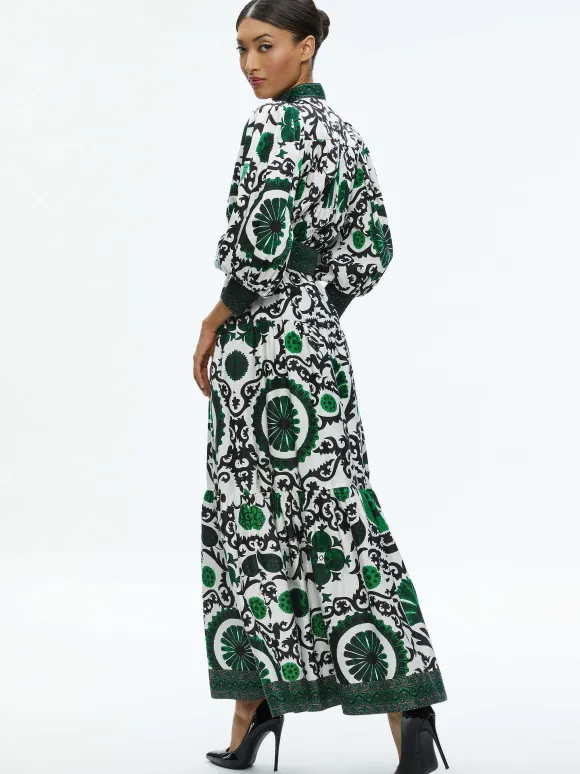 Cora Volume Tiered Shirt Dress