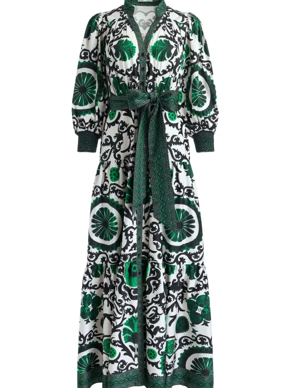 Cora Volume Tiered Shirt Dress