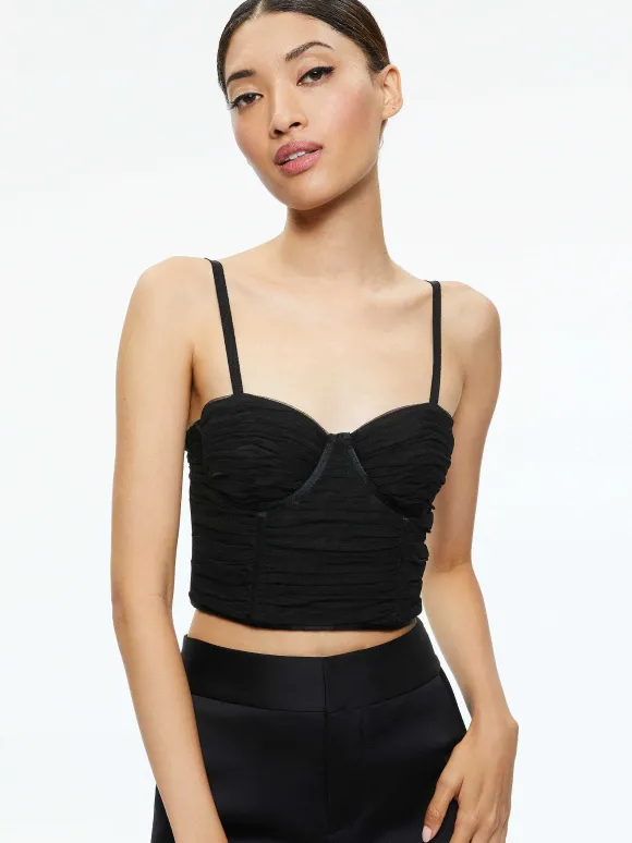 Damia Ruched Bustier Top