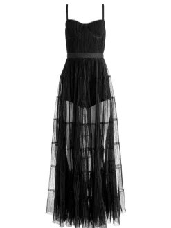 Deena Pleated Maxi Dress With Hot Pant