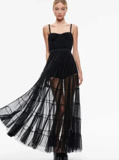 Deena Pleated Maxi Dress With Hot Pant