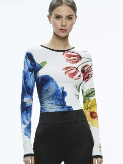 Delaina Long Sleeve Cropped Top