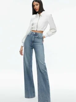 Della Cropped Vegan Leather Jacket