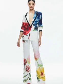 Denny Notch Collar Boyfriend Blazer + Livi Mid Rise Trouser