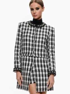 Deon Two-Fer Tweed Jacket + Mace Tweed Mini Skort