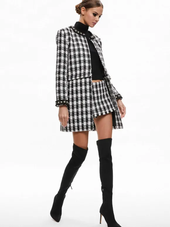 Deon Two-Fer Tweed Jacket + Mace Tweed Mini Skort