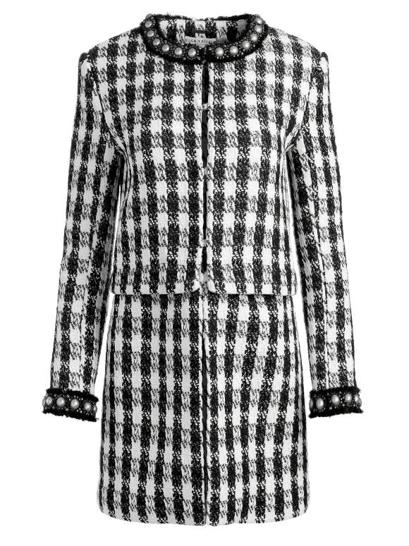 Deon Two-Fer Tweed Jacket + Mace Tweed Mini Skort