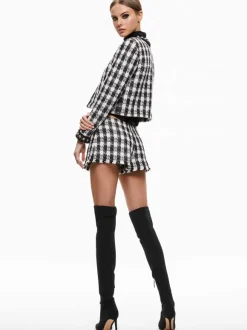 Deon Two-Fer Tweed Jacket + Mace Tweed Mini Skort