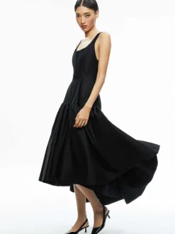 Diana Sleeveless Structured Midi Dress