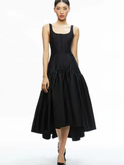 Diana Sleeveless Structured Midi Dress