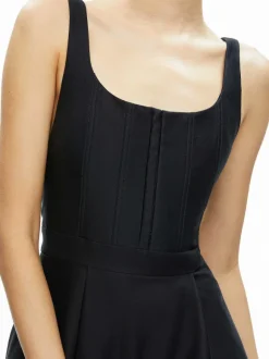 Diana Sleeveless Structured Midi Dress