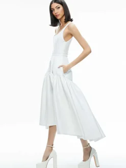 Diana Sleeveless Structured Midi Dress