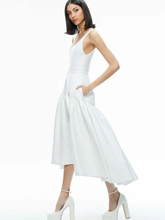 Diana Sleeveless Structured Midi Dress