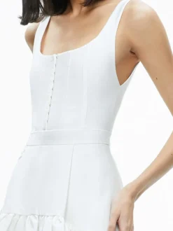 Diana Sleeveless Structured Midi Dress