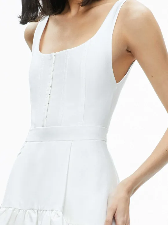 Diana Sleeveless Structured Midi Dress