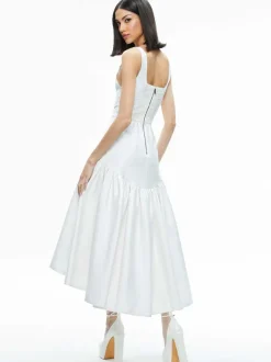 Diana Sleeveless Structured Midi Dress