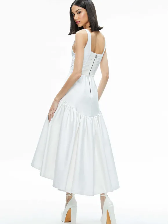 Diana Sleeveless Structured Midi Dress
