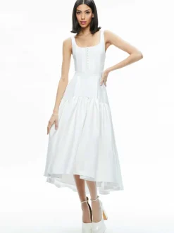 Diana Sleeveless Structured Midi Dress