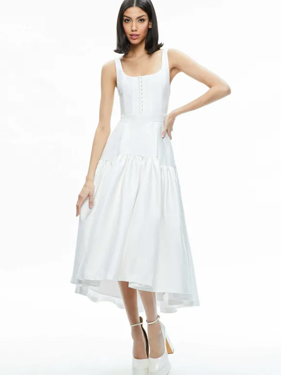 Diana Sleeveless Structured Midi Dress