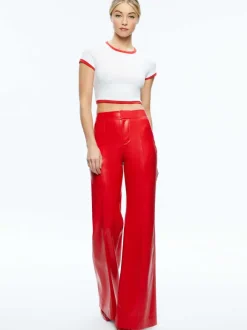 Dylan High Waisted Vegan Leather Wide Leg Pant